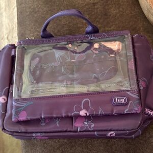 Lug Purple Floral Cosmetic/Handbag Organization Bag Set